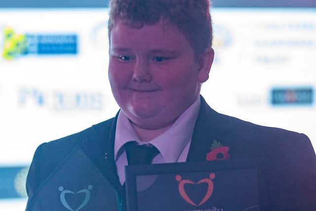 Ethan Veal was joint winner of the Young Hero Award
