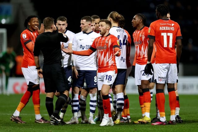 With Luton 1-0 up at Deepdale and having missed a load of chances, they were made to pay when Preston attacker Troy Parrott's cross-shot struck the outstretched arm of Tom Lockyer from close range, with referee Josh Smith pointing to the spot, Parrott doing the business from 12 yards.
