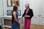 Alanna Witney meeting Irish President Catherine Connolly at the Global Irish Civic Forum in Dublin. Picture supplied by Ananna Witney