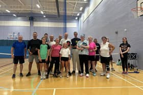 Andrew Selous MP at the Dunstable Hunters Pickleball club