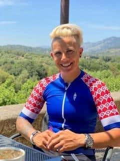 World transpant games cycling champion Ottile Quince who is riding 1,500 miles from England to Majorca to raise funds for two charities