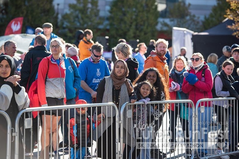 Spectators turned out to support the runners