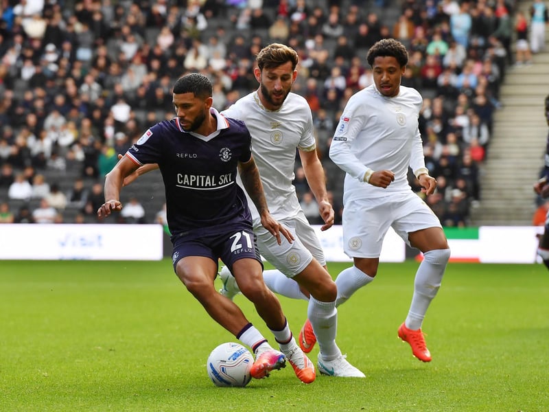 With Luton having so much of the ball in midfield and wide areas, the main frustration was that they couldn't ever create a meaningful opportunity for the striker, as he never had a meaningful chance to add to his tally. Unfortunate that he got in the way of Donley's shot when the midfielder's low drive appeared to be on its way into the back of the net, before struggling to get involved in proceedings, he was replaced by Marshall just before the hour mark.