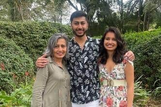Shital Haria, with daughter Isha and son Shay