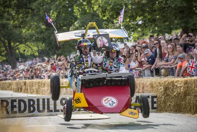 Team The Pie-On-Ears take part in the The Red Bull Soapbox Race at Alexandra Palace. Photo by Rob Stothard/Getty Images for Red Bull