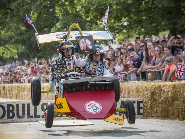 Team The Pie-On-Ears take part in the The Red Bull Soapbox Race at Alexandra Palace. Photo by Rob Stothard/Getty Images for Red Bull