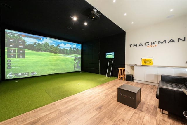 The house has a 'Trackman' golf simulator which can also be used as a home cinema.