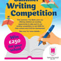Poster highlighting The Mall's summer creative writing competition