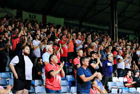 Hatters fans get behind their side during the 1-1 draw with Sheffield United