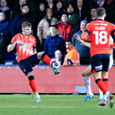 Alfie Doughty clears his lines against Cardiff on Tuesday night