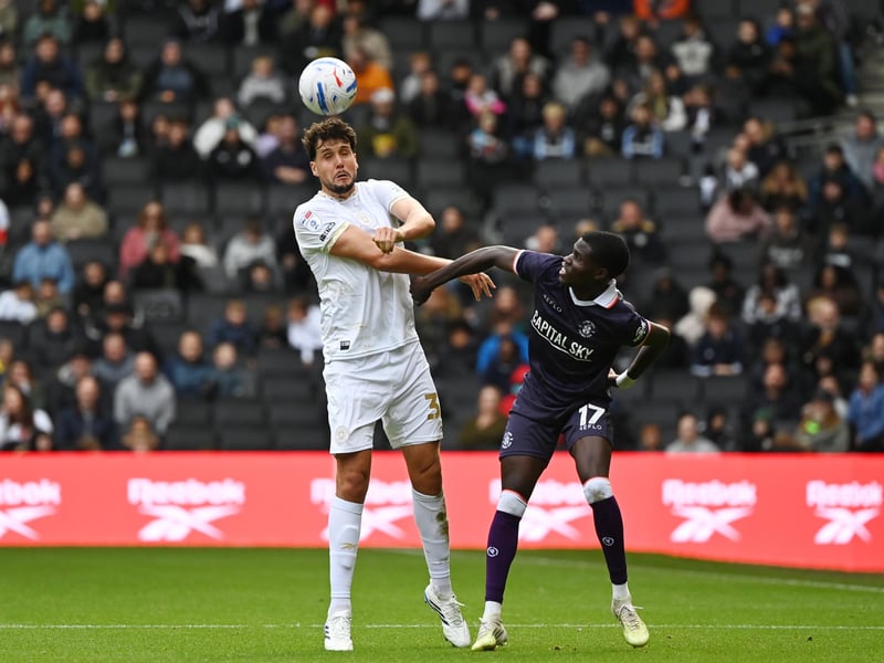 Saw lots of the ball in the first half and was picked out by the Hatters time and time again, particularly from Luton's short corner routine, but only once did he ever really deliver a decent cross, Johnston unable to turn it in, the rest of them wasteful. Freed by a good ball upfield in the second period, he once more demonstrated a great touch to bring it out of the sky, but having got the better of Silvera, didn't have the confidence to shoot, instead overhitting his pass to Marshall. Did pick out Clark for the equaliser, but frustratingly cut inside on his left foot on too many occasions when going on the outside of his opponent would have given him something else to think about.