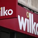 Signage outside a branch of the British high-street retail chain "Wilko". Photo by JUSTIN TALLIS/AFP via Getty Images