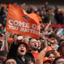 Luton's supporters cheer their team on against Stockport on Sunday - pic: Jasper Wax/Getty Images