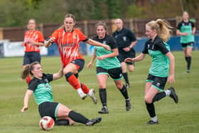 Luton Town Ladies' Andie Dickens in action - pic: Duncan Jack Photography