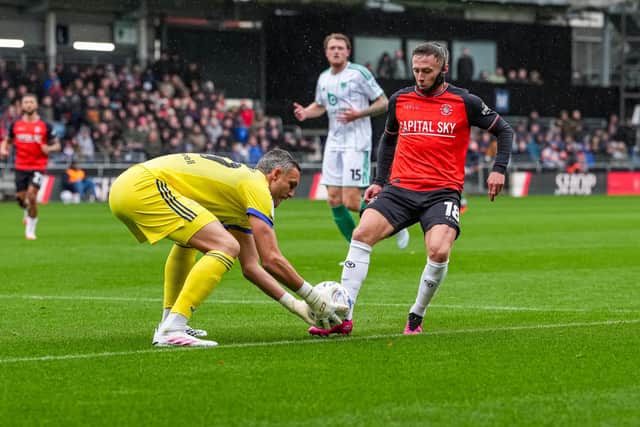Jordan Clark is back for the Hatters this afternoon - pic: David Horn / PRiME Media Images