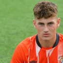 Jake Burger scored twice for the Hatters last night