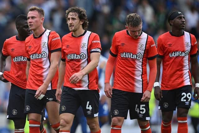 Luton were beaten 4-1 at Brighton & Hove Albion on Saturday - pic: JUSTIN TALLIS/AFP via Getty Images