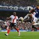 Everton forward Dominic Calvert-Lewin shoots wide against Luton earlier this season - pic: Lewis Storey/Getty Images