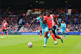 Chiedozie Ogbene bursts forward against Wolves at the weekend - pic: Liam Smith