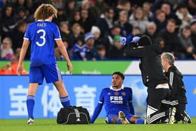James Justin was injured when playing for Leicester during the midweek win over Newport County