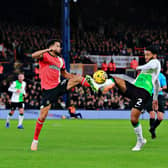 Luton attacker Andros Townsend in action against Liverpool recently - pic: Liam Smith