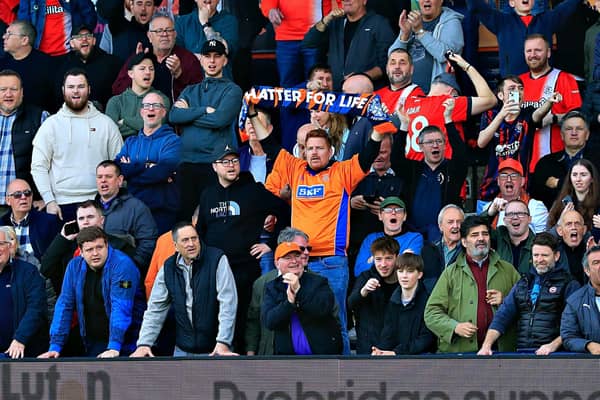Luton fans are optimistic they will be watching Premier League football once more next season - pic: Liam Smith