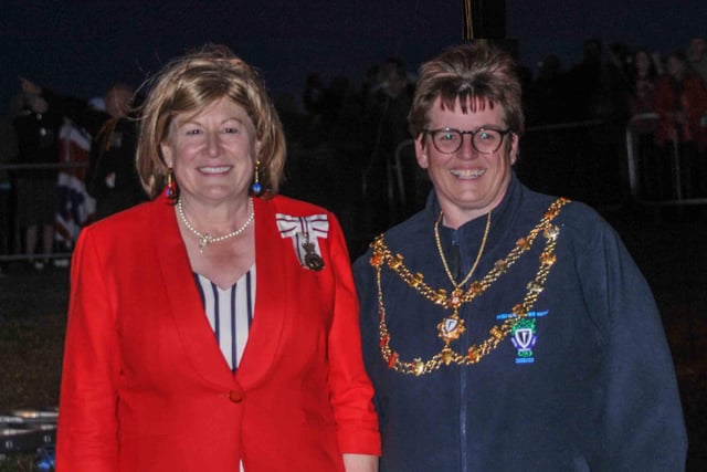 HM Lord-Lieutenant of Bedfordshire Helen Nellis with Dunstable mayor Liz Jones. (John Chatterley)
