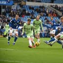 Luton fell to defeat at Cardiff City this afternoon - pic: Andy Fitzsimons