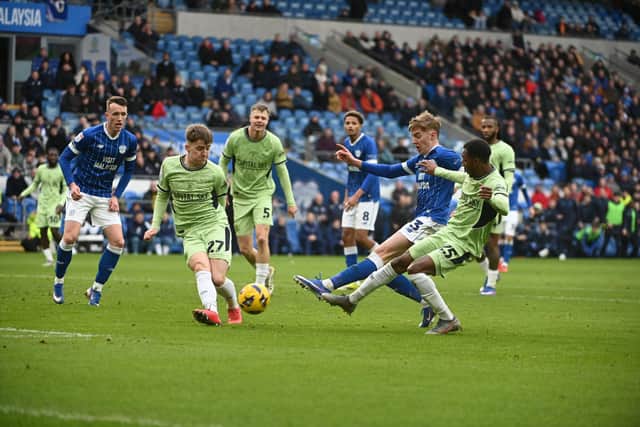 Luton fell to defeat at Cardiff City this afternoon - pic: Andy Fitzsimons
