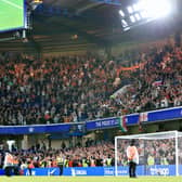 Luton's supporters applaud their players following a 3-0 defeat at Chelsea last night - pic: Liam Smith