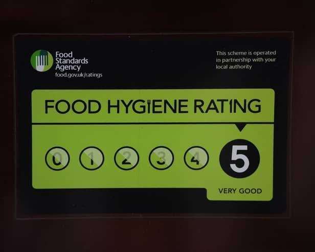 A Food Standards Agency rating sticker (photo from Victoria Jones/PA Images)
