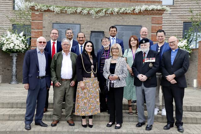 Representatives from Strawberry Star, Luton Council and the Vauxhall Pensioners’ Association gathered to unveil the newly restored Vauxhall War Memorial.