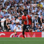 Albert Sambi Lokonga looks to win the ball against Fulham - pic: Prime Media Images / Luton Town FC