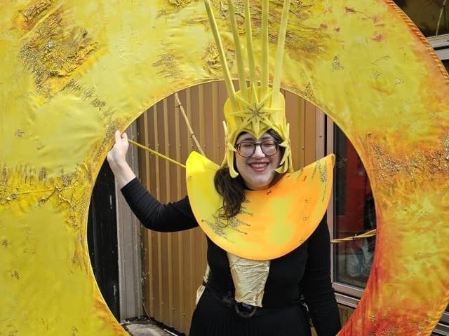 Cllr Amy Nicholls wore her handmade moon costume.