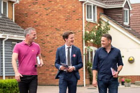 Alistair Strathern (centre). Image supplied by Labour Party