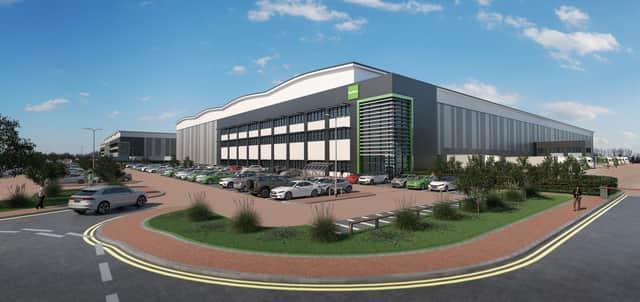 An artist's impression of the new development on the former Vauxhall Aftersales site in Chalton. Picture: Goodman Logistics Developments (UK) Limited