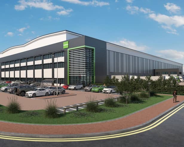 An artist's impression of the new development on the former Vauxhall Aftersales site in Chalton. Picture: Goodman Logistics Developments (UK) Limited