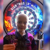 Nine-year-old Kian Milton who's making a name for himself as a future darts champion