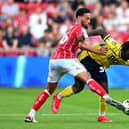 Zak Vyner makes a challenge on Oxford United's Gatlin O'Donkor in Bristol City's Carabao Cup win last week - pic: Dan Mullan/Getty Images