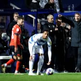 Luton boss Rob Edwards gives out instructions during Town's win at QPR