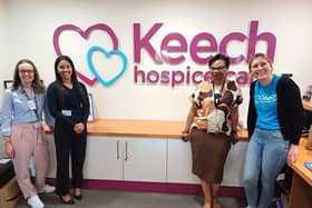Taylor Wimpey's South Midlands team pictured with staff from Keech Hospice Care