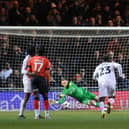 Elijah Adebayo saw this penalty saved by Cardiff City keeper Ryan Allsop