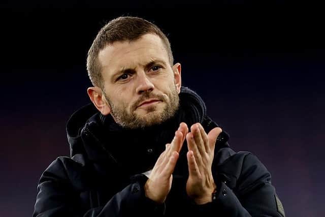 Jack Wilshere applauds the Luton fans are beating Brighton U21s on Tuesday night - pic: Jasper Wax/Getty Images