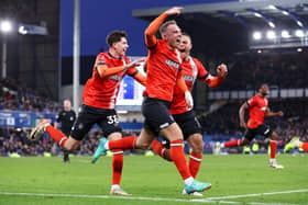 Cauley Woodrow celebrates his stoppage time winner at Everton - pic: Alex Livesey/Getty Images