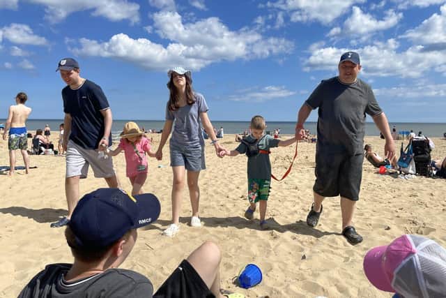 Family enjoying a beach holiday thanks to The Getaway Foundation