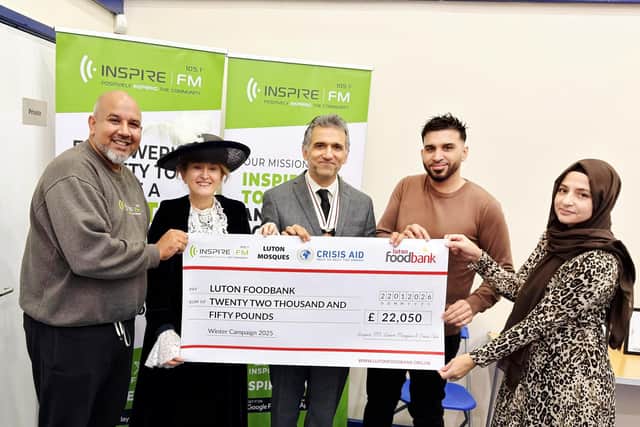 The people behind Luton's Inspire FM winter appeal gather to support local families in need.