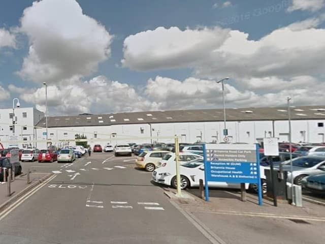 Bedford Hospital's car park