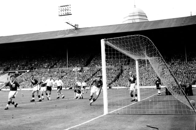 Luton faced Nottingham Forest in the FA Cup Final with over 100,000 in attendance on March 18, 1959. They were 2-0 behind, Roy Dwight and Tommy Wilson on target, before hitting back midway through the second half, wing half Dave Pacey becoming the first Hatter to score at the home of English football when left unmarked to turn home at the far post. Despite the Reds being down to 10 men to injury however, Town weren't able to find an equaliser.