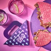 The hot pink kebabs will be served in coconut-infused bread, with doner meats, fresh lettuce, tomato, onion and red cabbage.