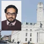 Luton town hall and inset, Abbas Hussain